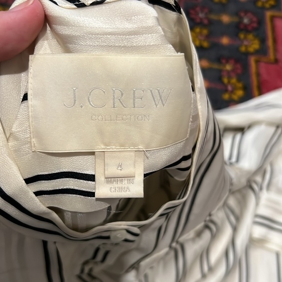 J. Crew Silk Striped Button Up - Picture 2 of 5